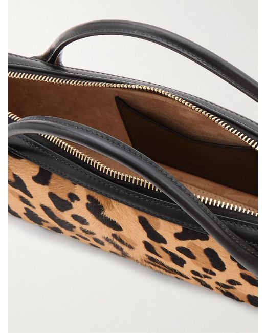 Alaïa Multicolor Le Teckel Leather-Trimmed Leopard-Print Calf Hair Clutch