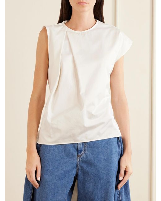 J.W. Anderson White Tie-Detailed Cotton Top