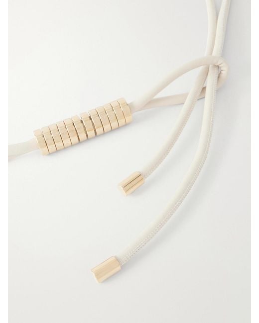 Kallmeyer White Lowell Embellished Leather Belt
