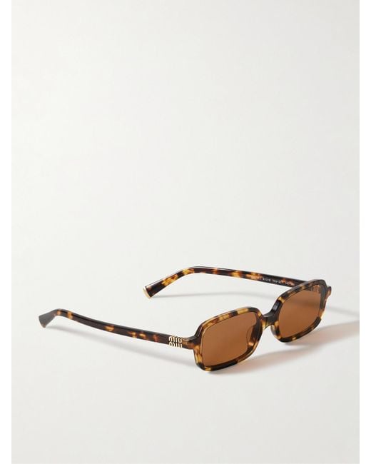 Miu Miu Multicolor Rectangular-Frame Acetate Sunglasses