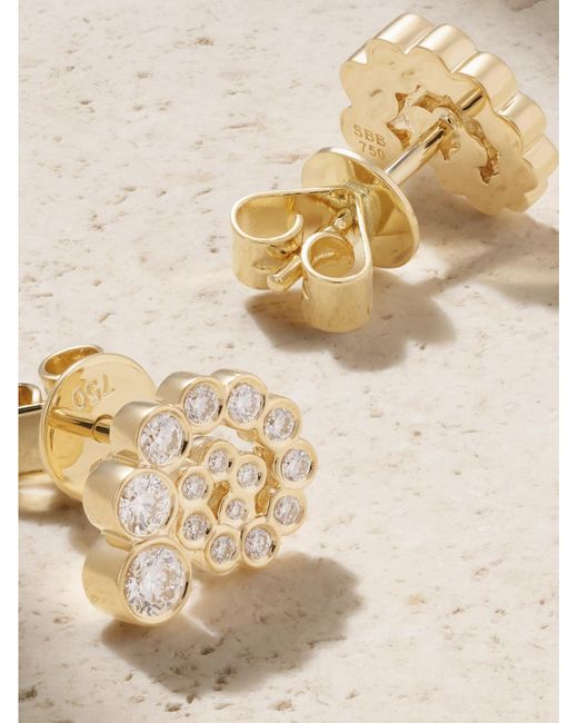 Sophie Bille Brahe Natural Petit Rêve Escargot 18-Karat Recycled Diamond Earrings