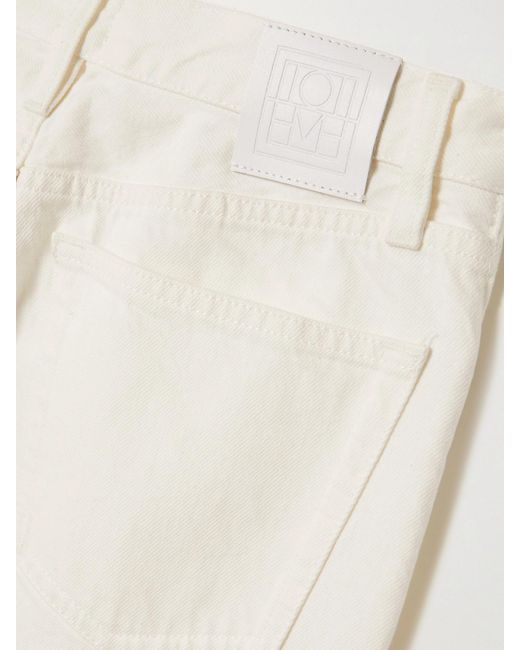 Totême White Net Sustain Classic Cut High-Rise Straight-Leg Organic Jeans