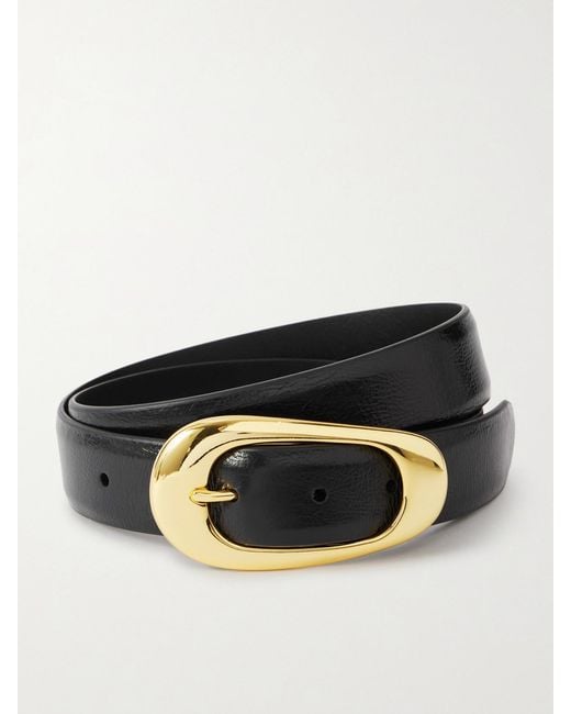 Andersons Black Textured Patent-Leather Belt