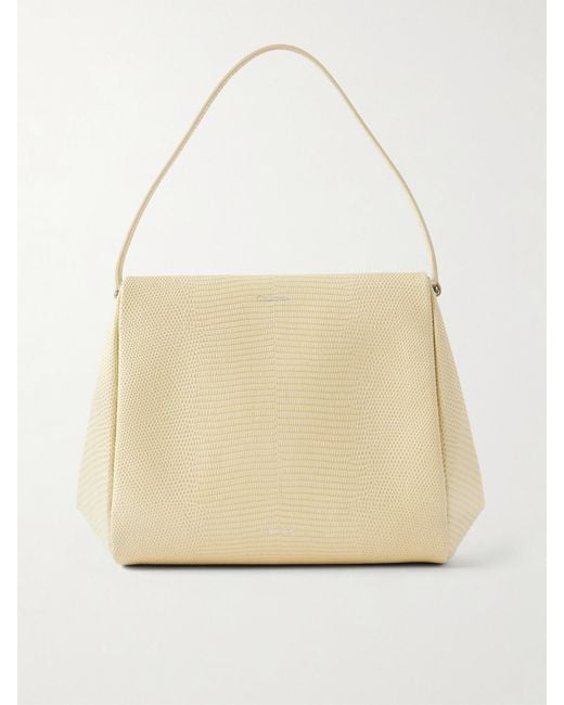 Calvin Klein Natural Tina Snake-Effect Leather Clutch Bag