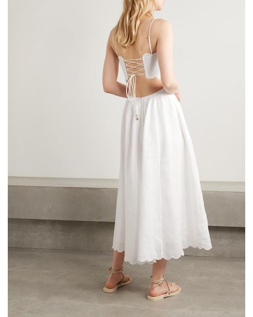 【Zimmermann】Rhiannon ruffled linen midi dress Zimmermann Rhiannon ruffled linen midi dress Zimmermann