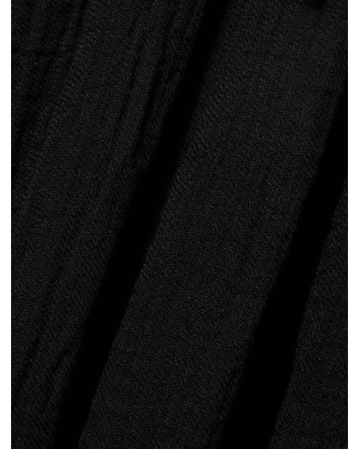 Lisa Marie Fernandez Black Poet Midikleid Aus Gaze Aus Einer Leinenmischung