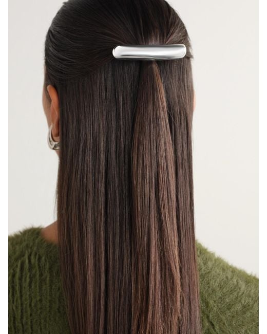 LIE STUDIO Metallic The Molly Versilberte Haarspange