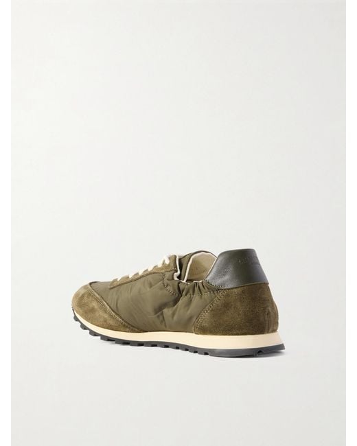 Le Monde Beryl Green Suede And Leather-Trimmed Shell Sneakers