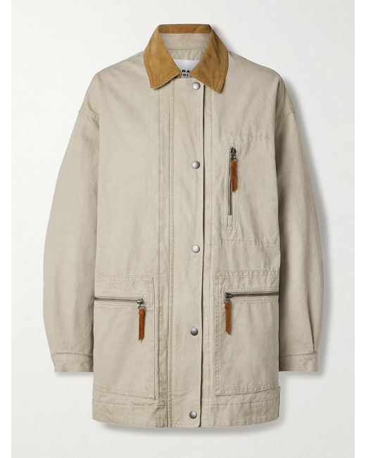 Isabel Marant Natural Kimelia Cotton-Canvas Jacket