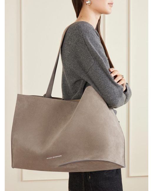 Studio Nicholson Natural The Reflection Suede Tote