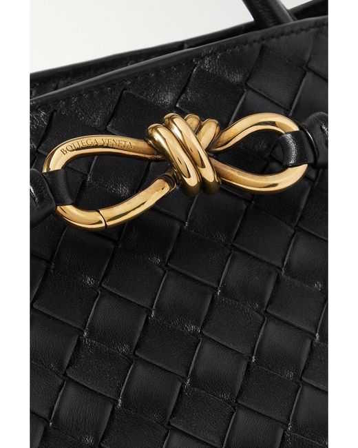 Bottega Veneta Black Andiamo Large Intrecciato Leather Tote