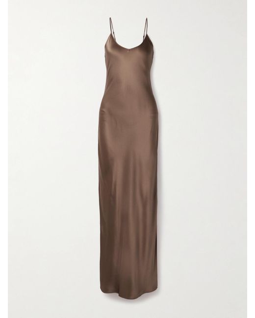 Nili Lotan Natural Cami Silk-Satin Gown