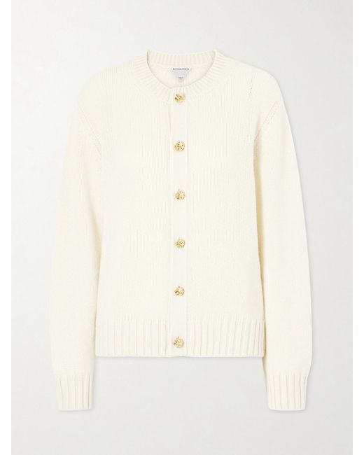 Bottega Veneta Natural Cashmere Cardigan
