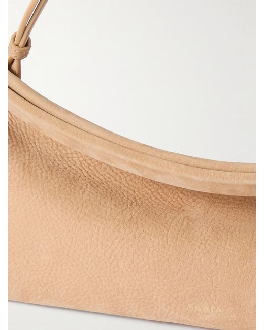 Alaïa Natural Click Medium Nubuck Shoulder Bag