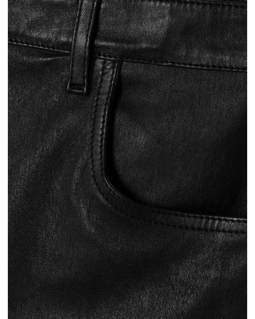 Joseph Black Duke Cropped Leather Flared Pants