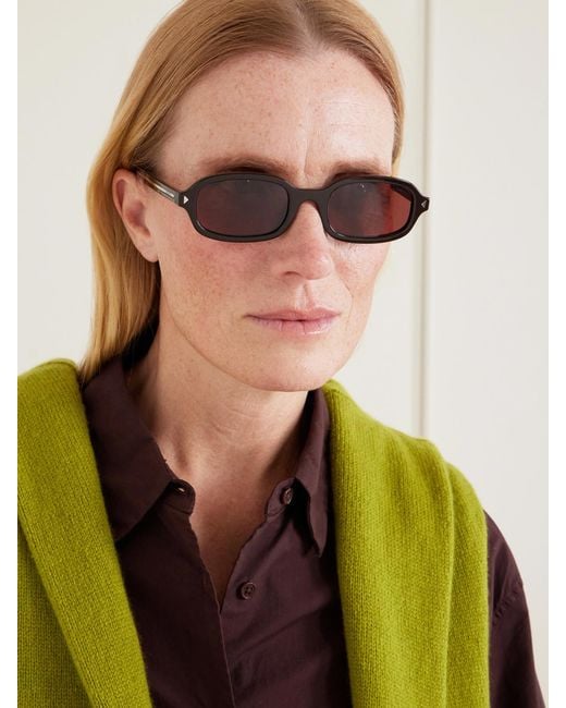 Prada Brown Rectangular-Frame Acetate Sunglasses