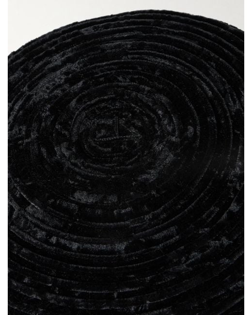 Gigi Burris Millinery Black Lauren Silk-Blend Velvet Pillbox Hat