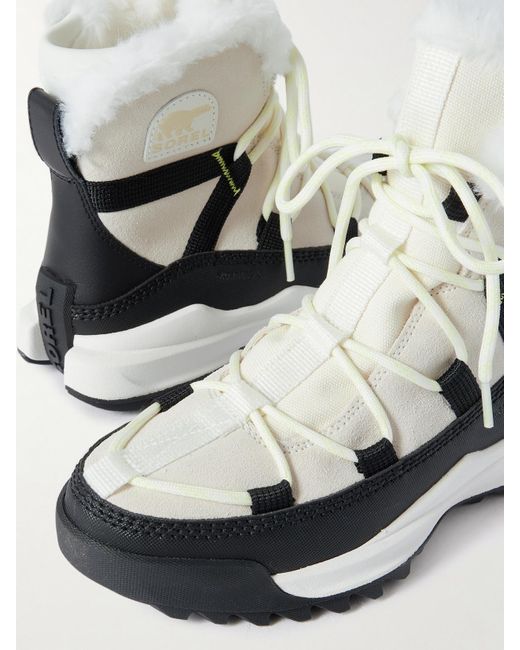 Après-Skis En Daim À Finitions En Cuir, Toile Et Fourrure Synthétique Ona Rmx Glacy Sorel en coloris Natural