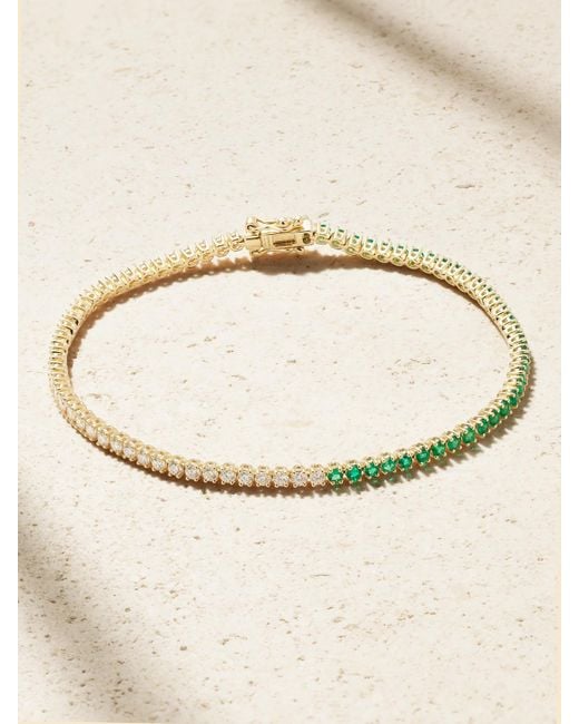 Anita Ko Natural Hepburn 18-Karat, Diamond And Emerald Bracelet