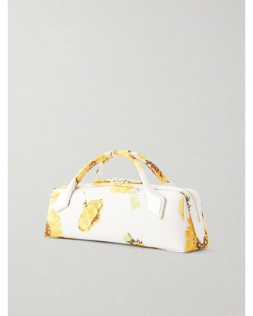 Alaïa Metallic Le Teckle Floral-Print Leather Clutch