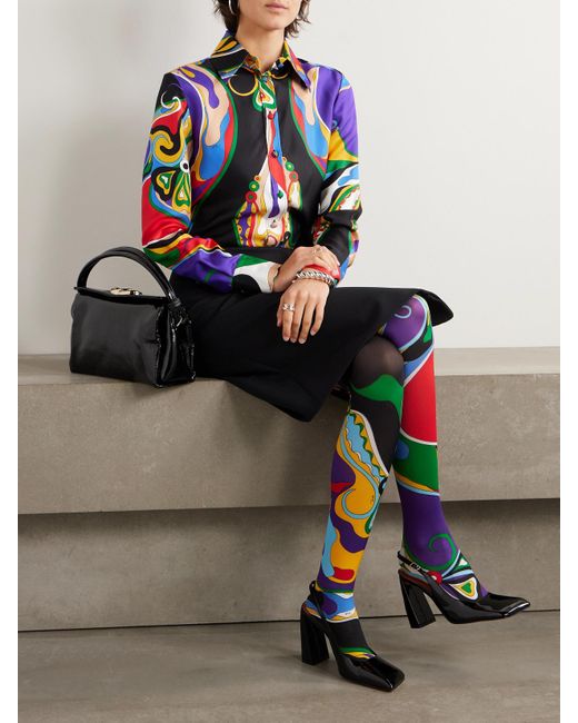 Collants Imprimés Emilio Pucci en coloris White