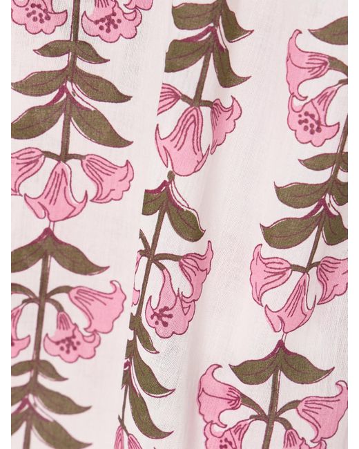 Alix Of Bohemia Pink Winnie Trumpet Lily Hemd Aus Baumwoll-Voile