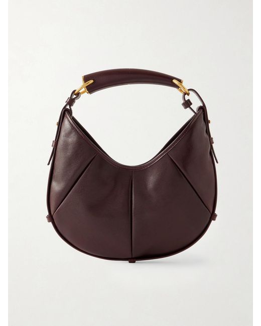 Saint Laurent Brown Mombasa Paneled Leather Shoulder Bag