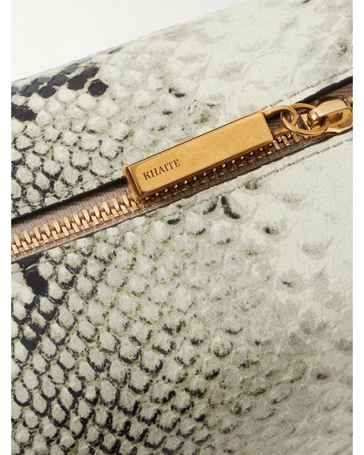 Khaite Metallic Kye Snake-Effect Leather Shoulder Bag