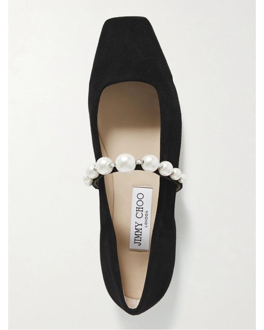 Ballerines En Daim À Ornements Ade Jimmy Choo en coloris Black