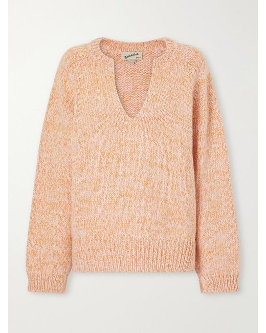 Sanderlak Pink Melange Alpaca And Wool-Blend Sweater