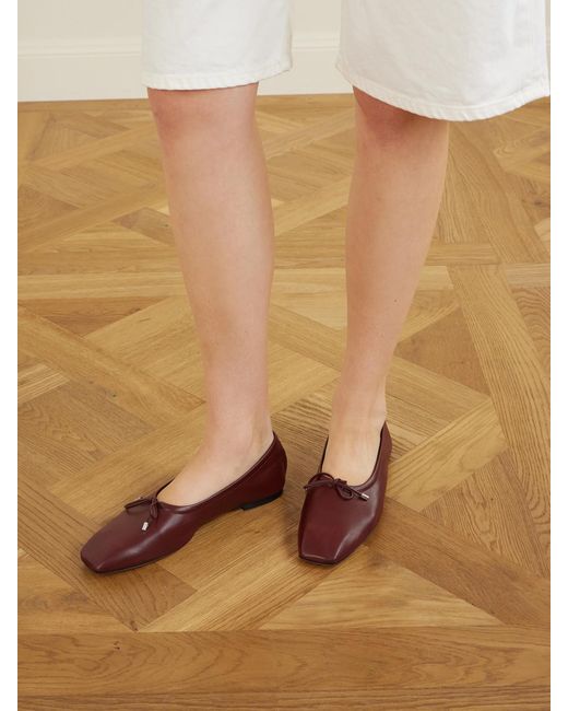 Aeyde Brown Nomi Leather Ballet Flats