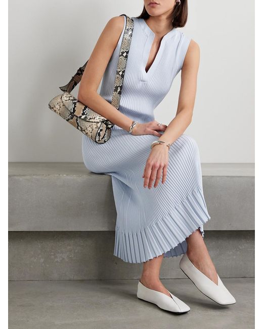Proenza Schouler White Tatum Ribbed-Knit Midi Dress