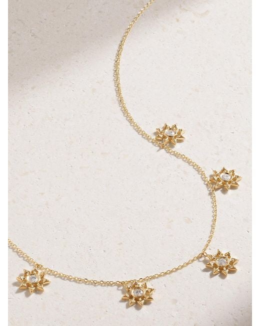 L'Atelier Nawbar Natural Five Star Seed 18-Karat Diamond Necklace