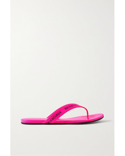 balenciaga pink flip flops