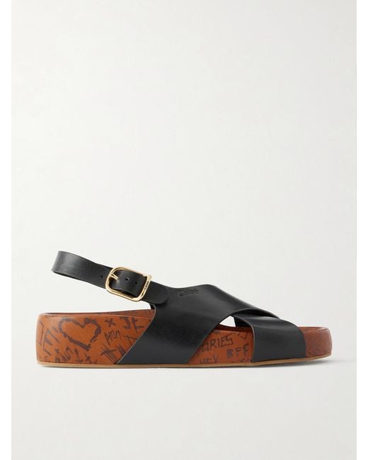 Chloé Black Leather Sandals