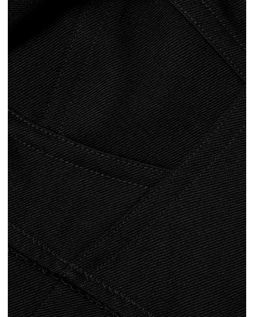 Dolce & Gabbana Black Scalloped Wool-Blend Gabardine Mini Corset Dress