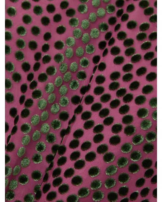 Dries Van Noten Purple Devoré-Velvet Midi Skirt