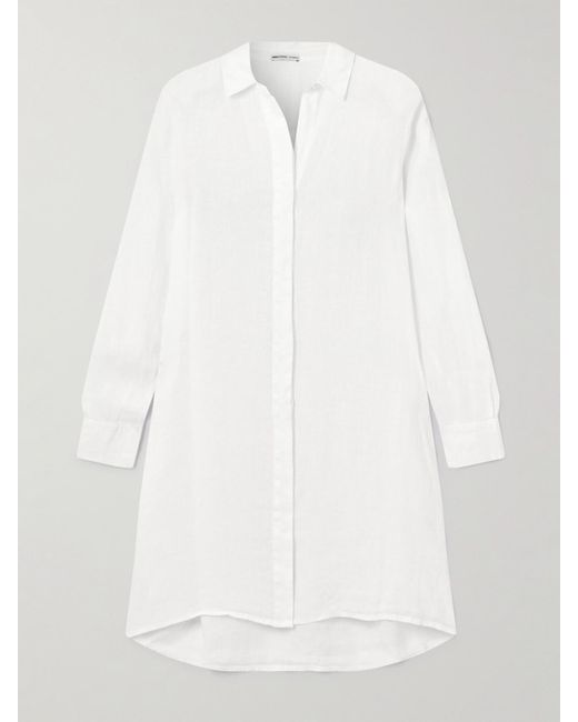Robe-Chemise Midi En Lin James Perse en coloris White