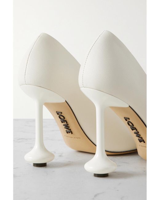 25SS new/LOEWE トイ90レザーパンプス Pumps White Toy leather pumps in white - Loewe | Mytheresa