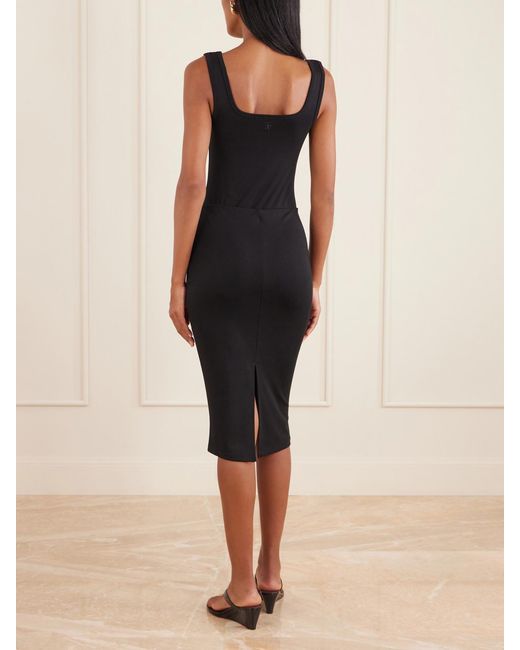 The Park Black Shan Stretch-Jersey Bodysuit