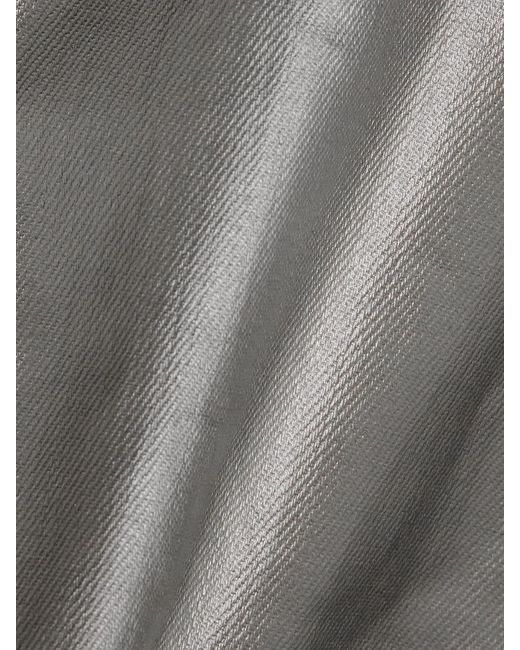 Rick Owens Gray Lido Strapless Paneled Coated-Denim Gown