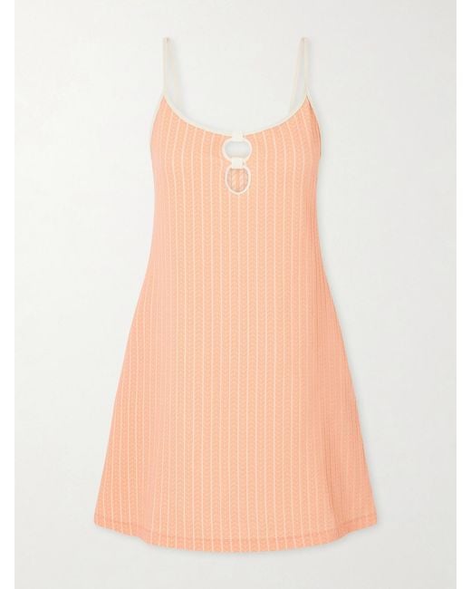 Eres Pink Vitality Cut-Out Jacquard Coverup
