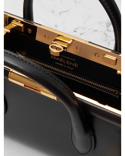 Dolce & Gabbana Black Marlene Day Mini Tote Aus Leder