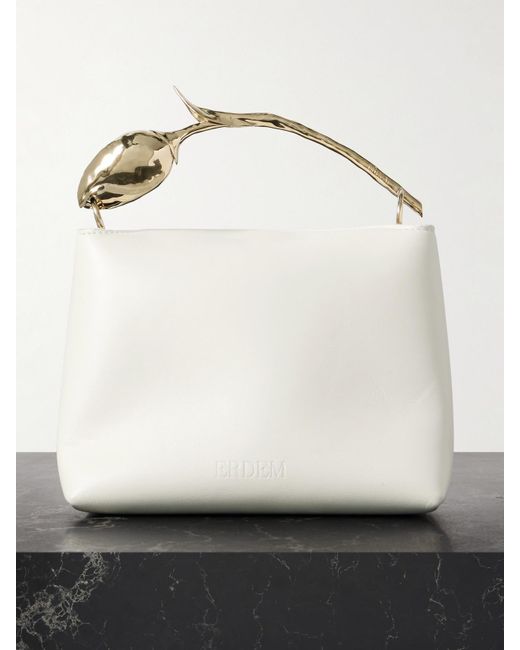 Erdem Gray Bloom Mini Clutch Aus Leder