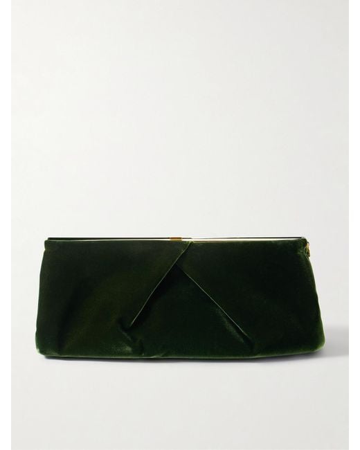 Dries Van Noten Black Clutch Aus Samt