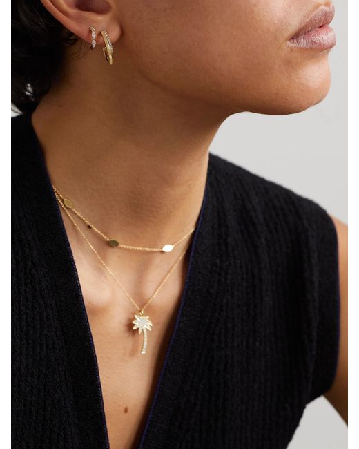 Jennifer Meyer Natural Double Hoops 18-Karat Diamond Hoop Earrings