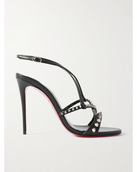Christian Louboutin Metallic Tatooshka 100 Studded Leather Sandals