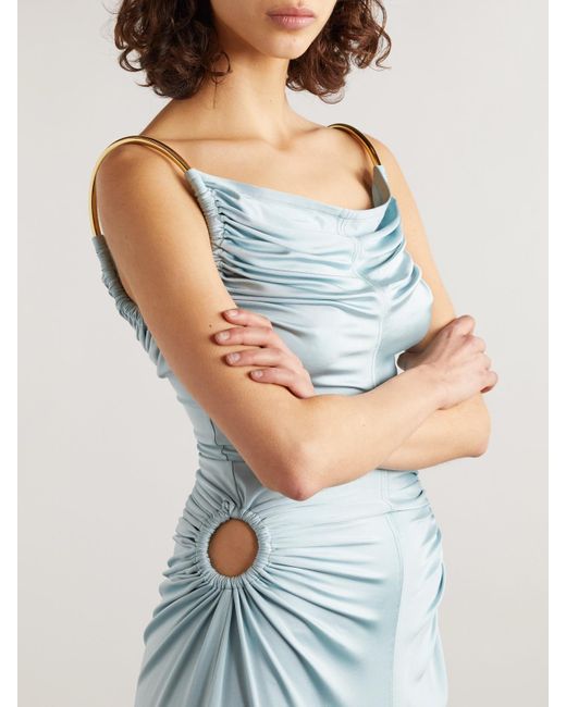 bottega veneta blue dress Bottega Veneta // Denim Panelled Embellished Dress – VSP Consignment main image 1