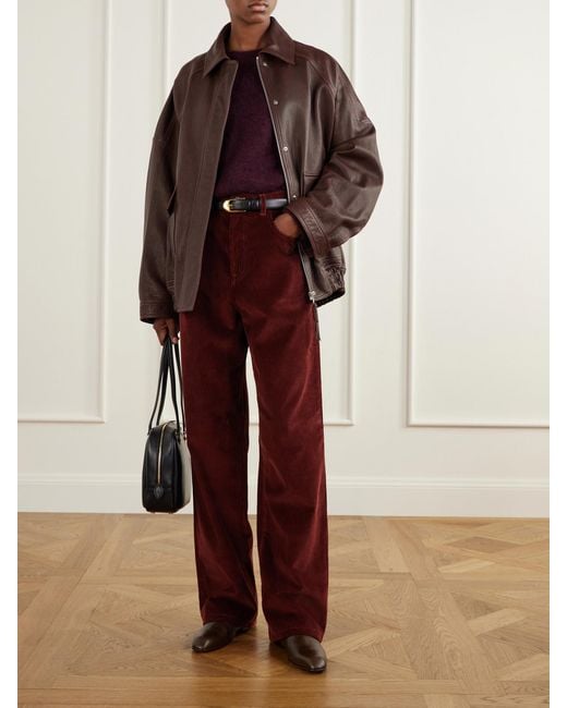 Rohe Brown Textured-Leather Jacket