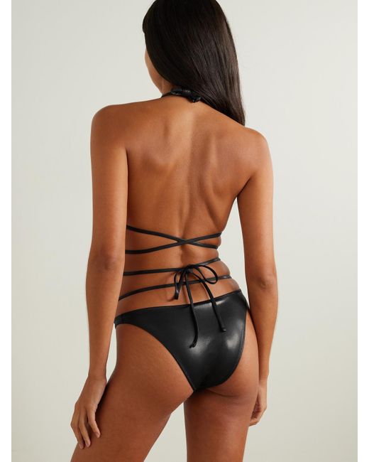 Versace Gray Bikini-Höschen Mit Verzierungen Und Cut-Out